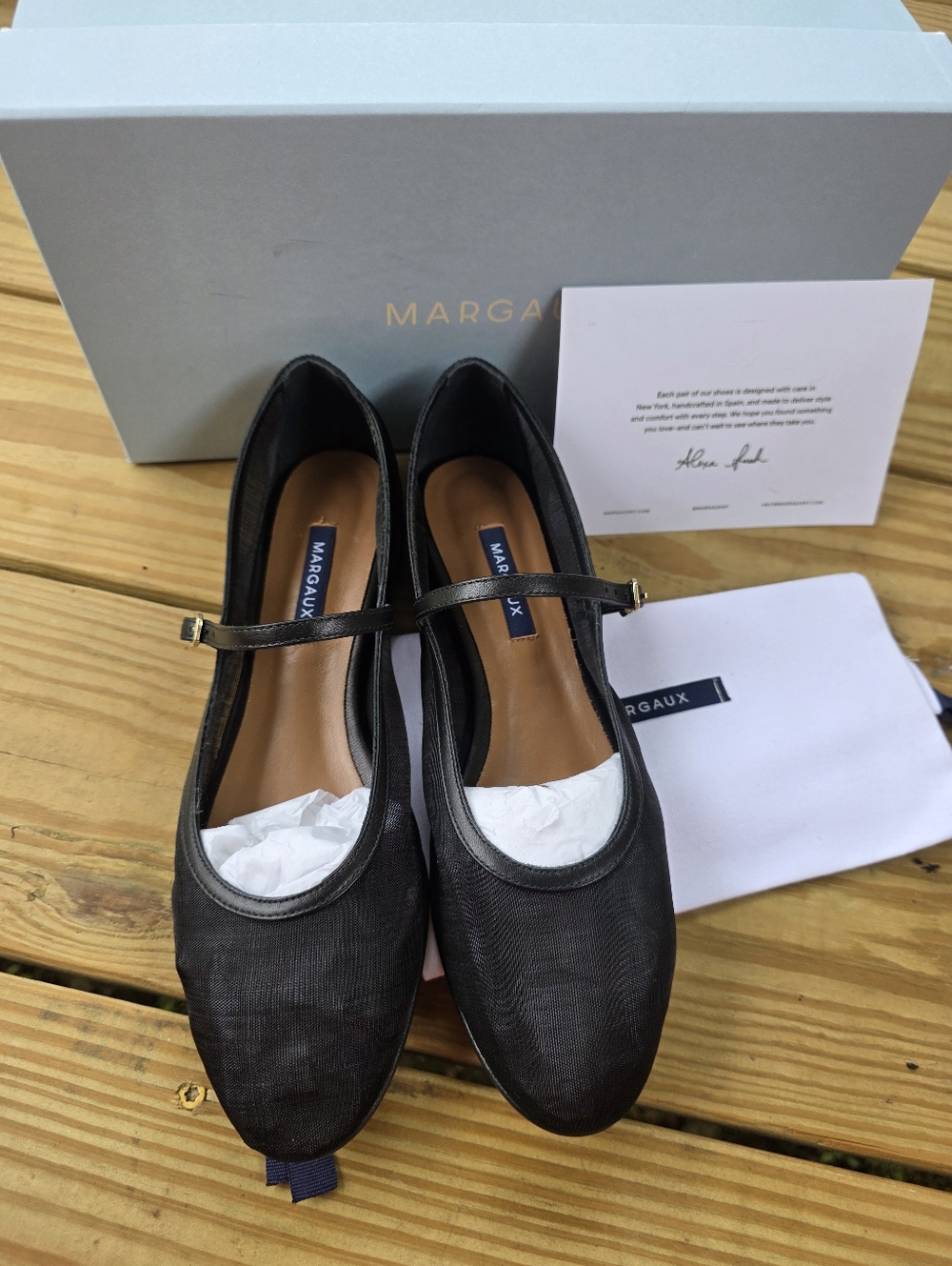 MARGAUX Demi Jane Mesh Flats - Size 39.5W - Picture 4 of 6